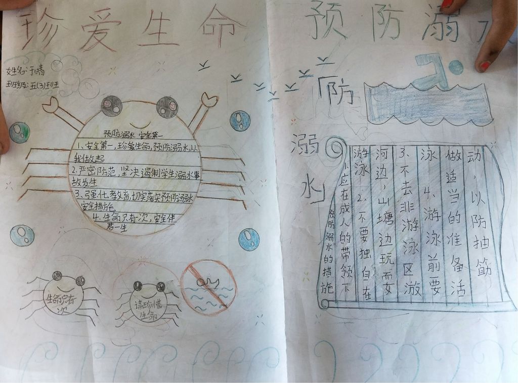 珍惜生命防范溺水手抄报 珍惜生命防范溺水手抄报