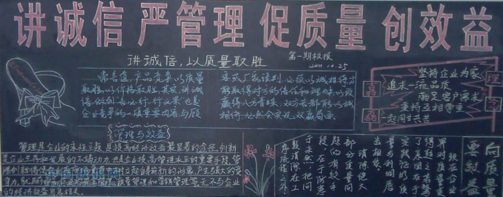 决战四季度黑板报:讲诚信严管理促质量创效益 决战四季度黑板报:讲诚信严管理促质量创效益