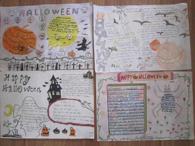 万圣节英语手抄报版面设计图 万圣节英语手抄报版面设计图