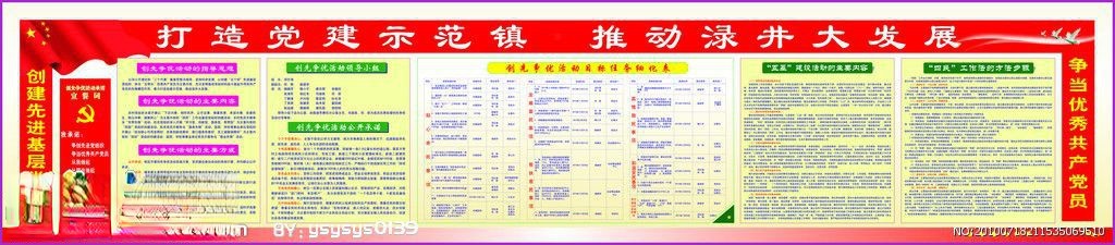 创先争优活动板报-打造党建示范镇 推动经济大发展