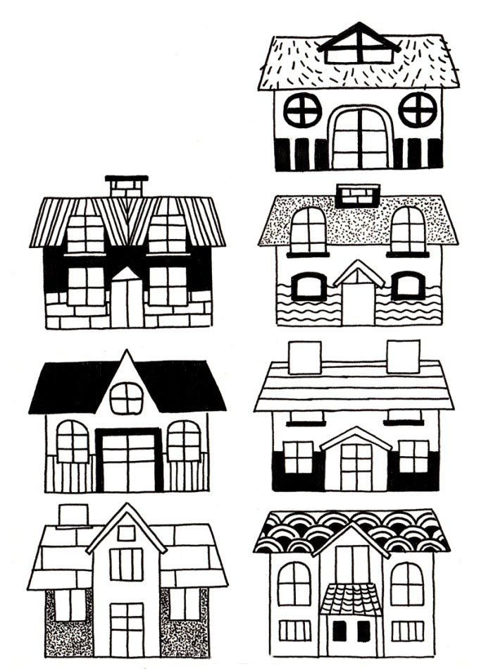 房屋建筑类手抄报插画素材大全