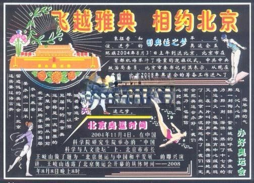 飞越雅典 相约北京黑板报