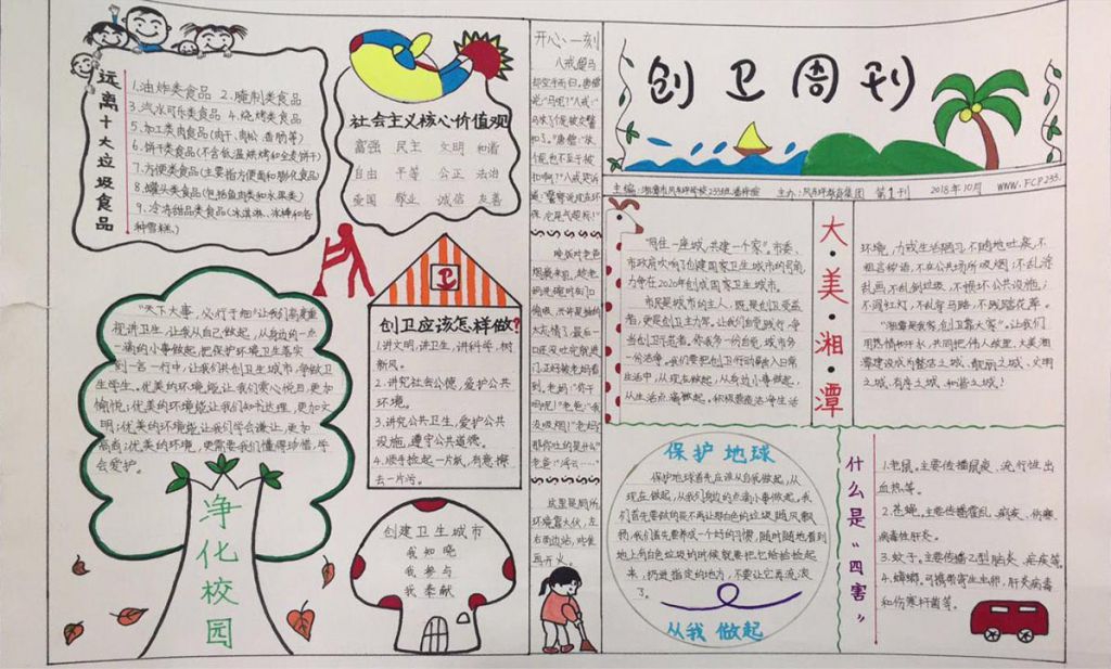 创建卫生城市手抄报简单又漂亮,城市创卫你我他 创建卫生城市手抄报简单又漂亮,城市创卫你我他