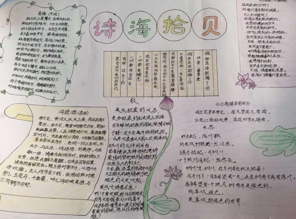 走进古诗文手抄报