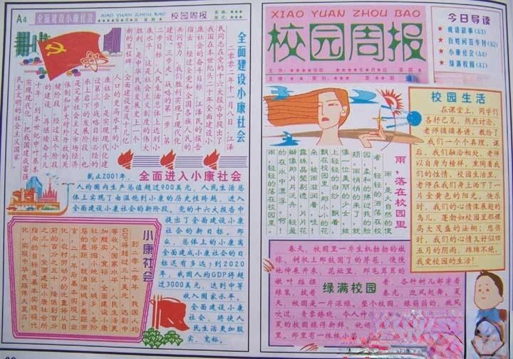 全面建设小康社会宣传板报设计