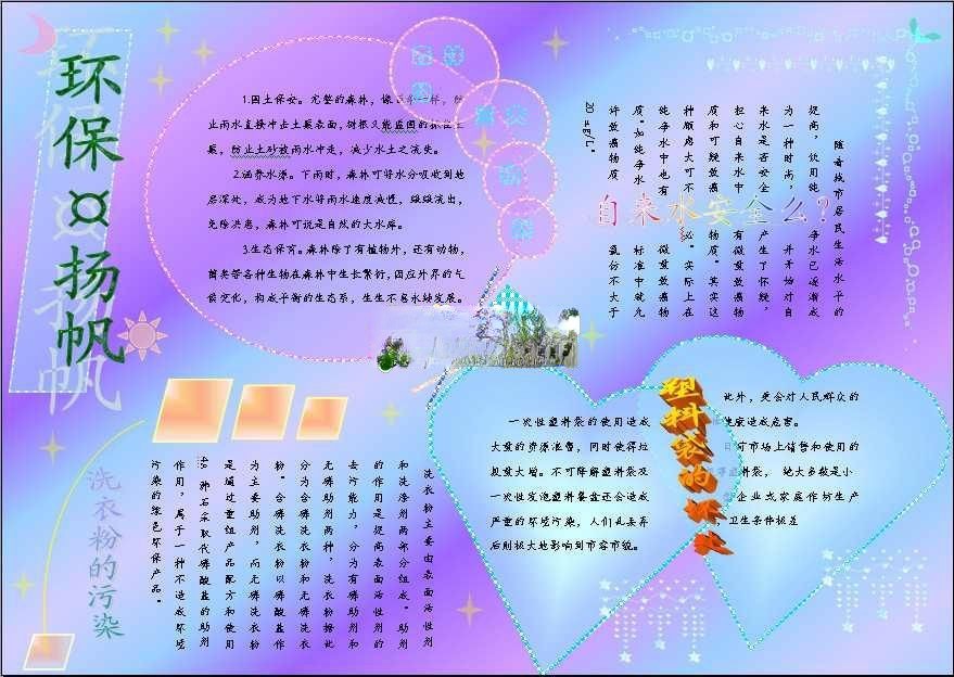 环境保护专题手抄报:环保扬帆 环境保护专题手抄报:环保扬帆