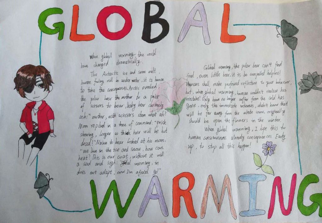 全球变暖话题手抄报，global warming