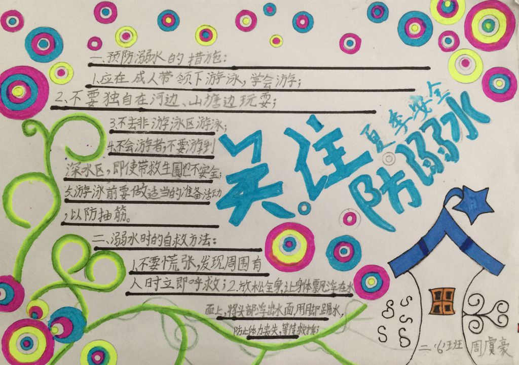 2022防溺水手抄报图片展 2022防溺水手抄报图片展