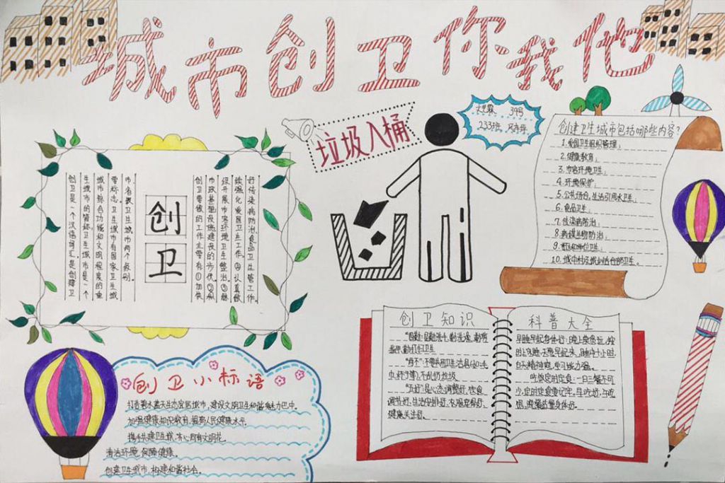 创建卫生城市手抄报简单又漂亮,城市创卫你我他 创建卫生城市手抄报简单又漂亮,城市创卫你我他