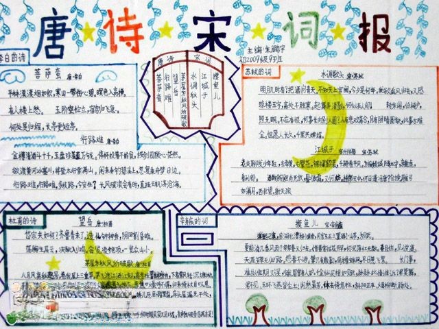 唐诗宋词小报欣赏