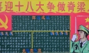 光电部队黑板报_争做脊梁人