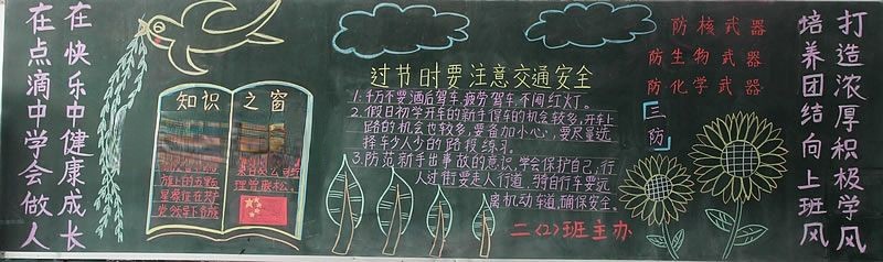 三防知识黑板报图片大全