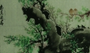 郁香报春绘画