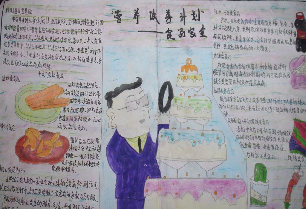 营养午餐健康成长手抄报 营养午餐健康成长手抄报