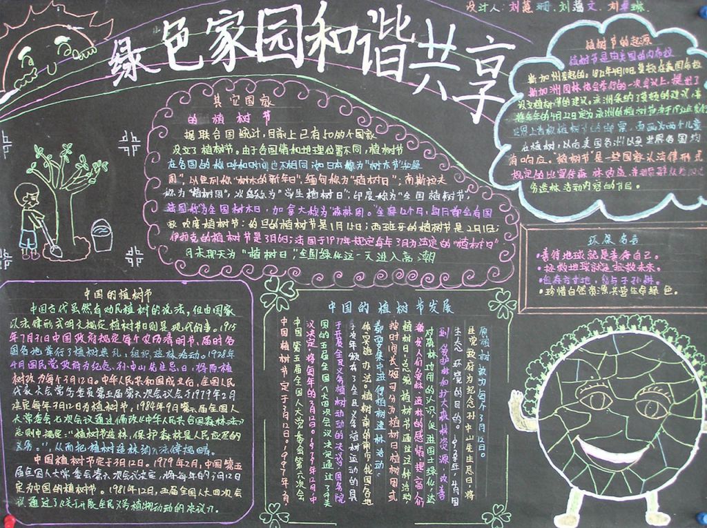 绿色家园和谐共享手抄报