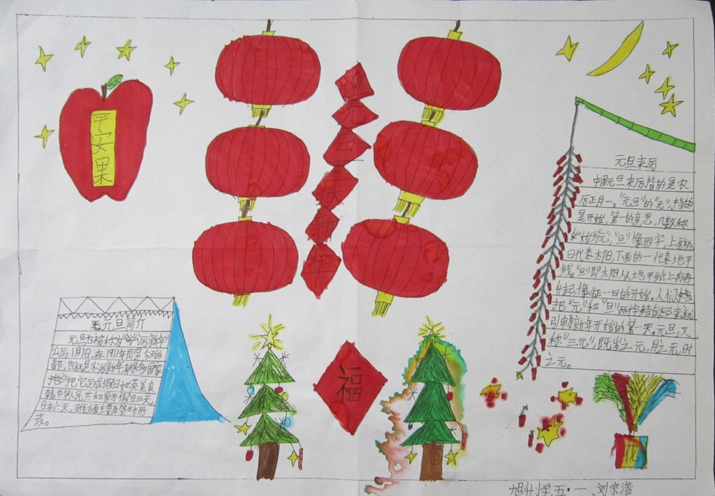 欢乐迎羊年新春手抄报