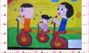 爱家绘画作品-相亲相爱的一家人