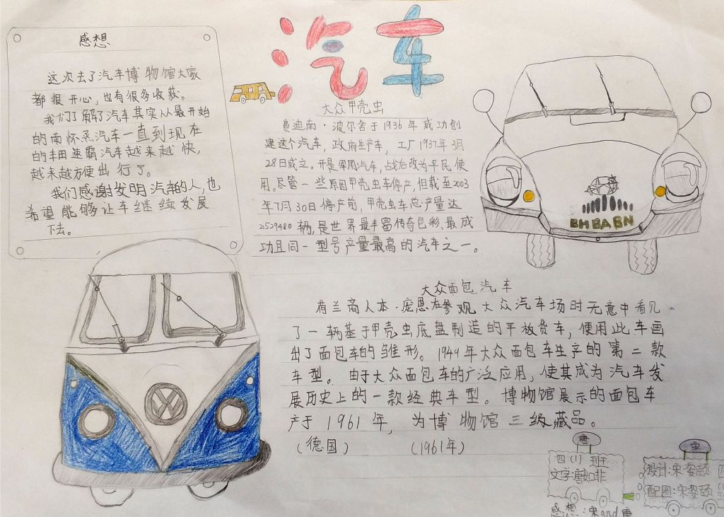 汽车博物馆手抄报图片大全