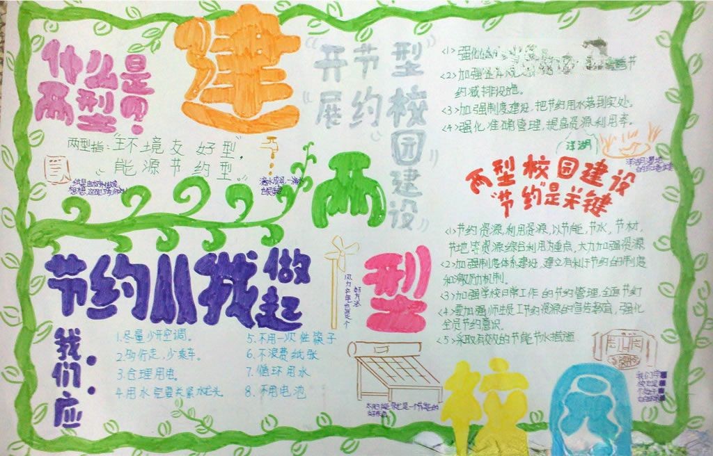 建两型校园手抄报