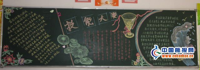 技能大赛黑板报图片