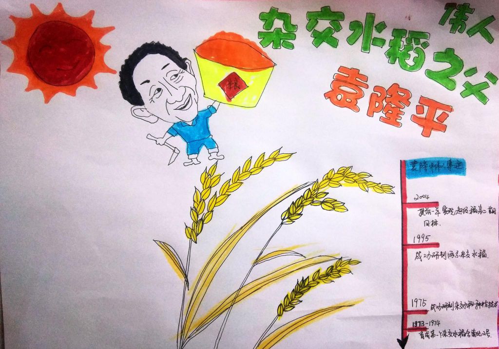 伟人杂交水稻之父袁隆平,关于袁隆平的手抄报 伟人杂交水稻之父袁隆平,关于袁隆平的手抄报