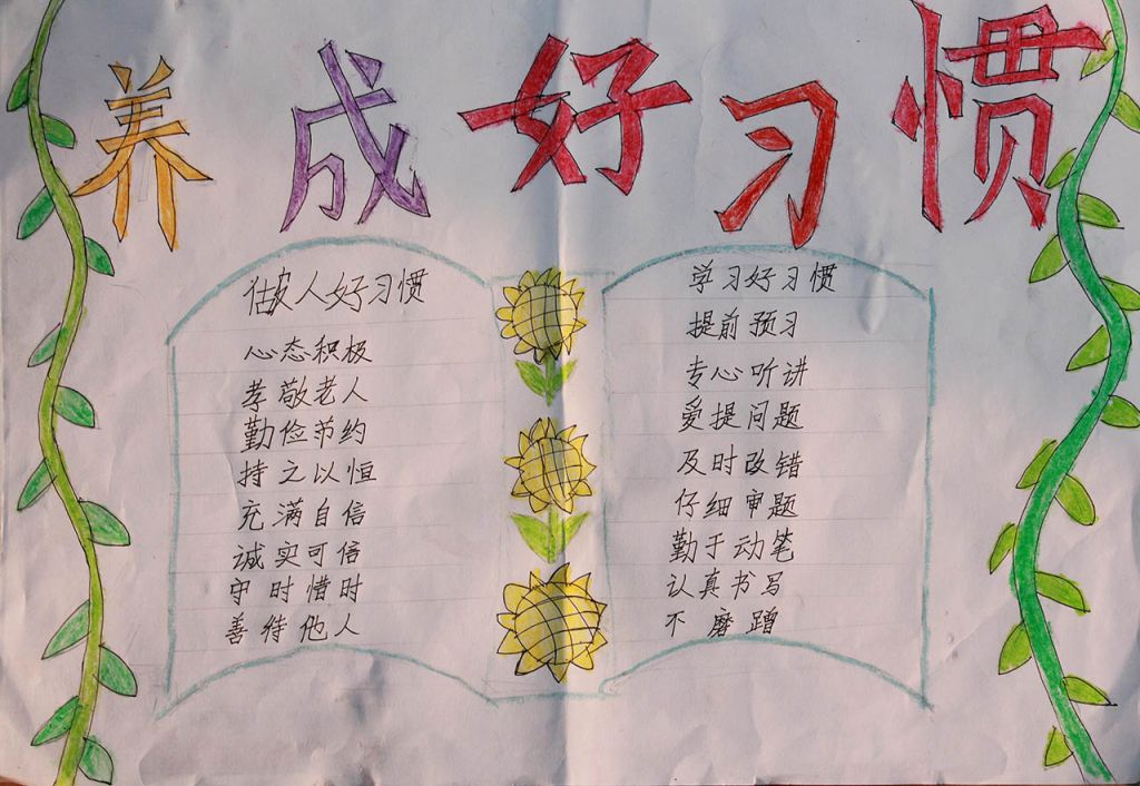 养成好习惯手抄报内容 养成好习惯手抄报内容