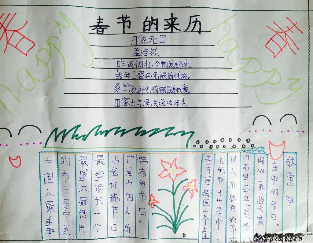 关于春节的手抄报2022
