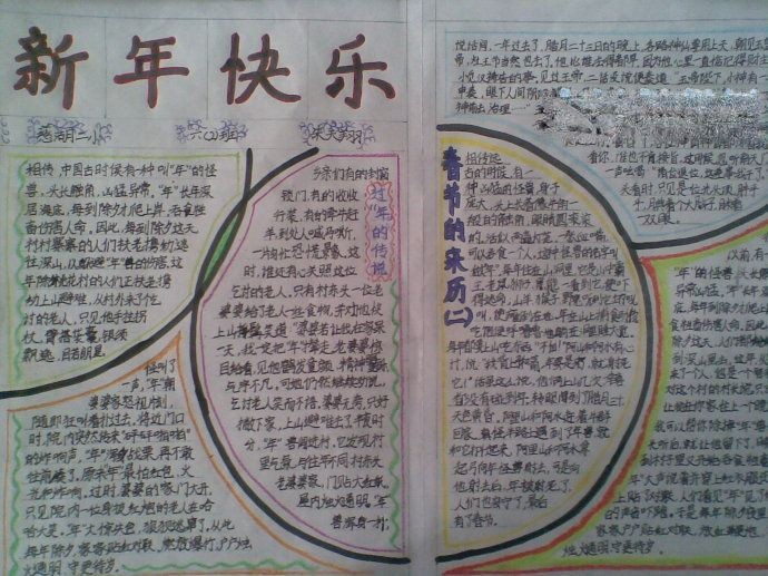 新年新气象手抄报大全