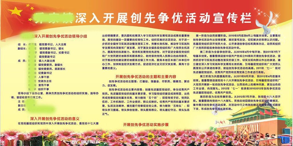 深入开展创先争优活动宣传栏