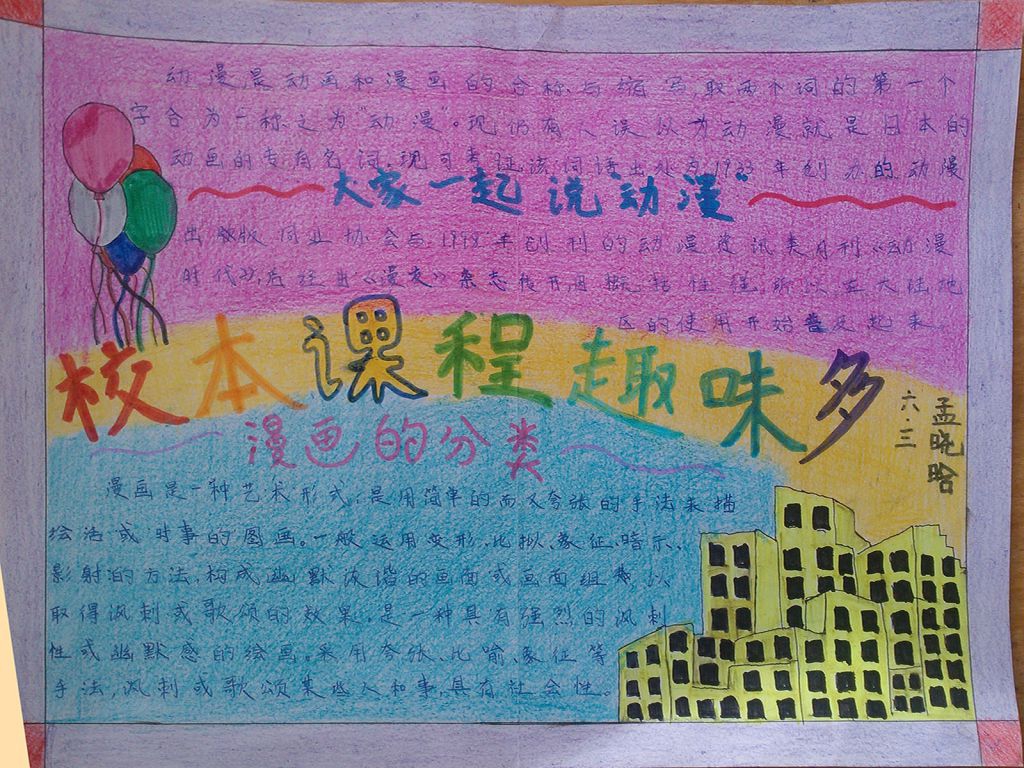 校本课程手抄报图片大全 校本课程手抄报图片大全