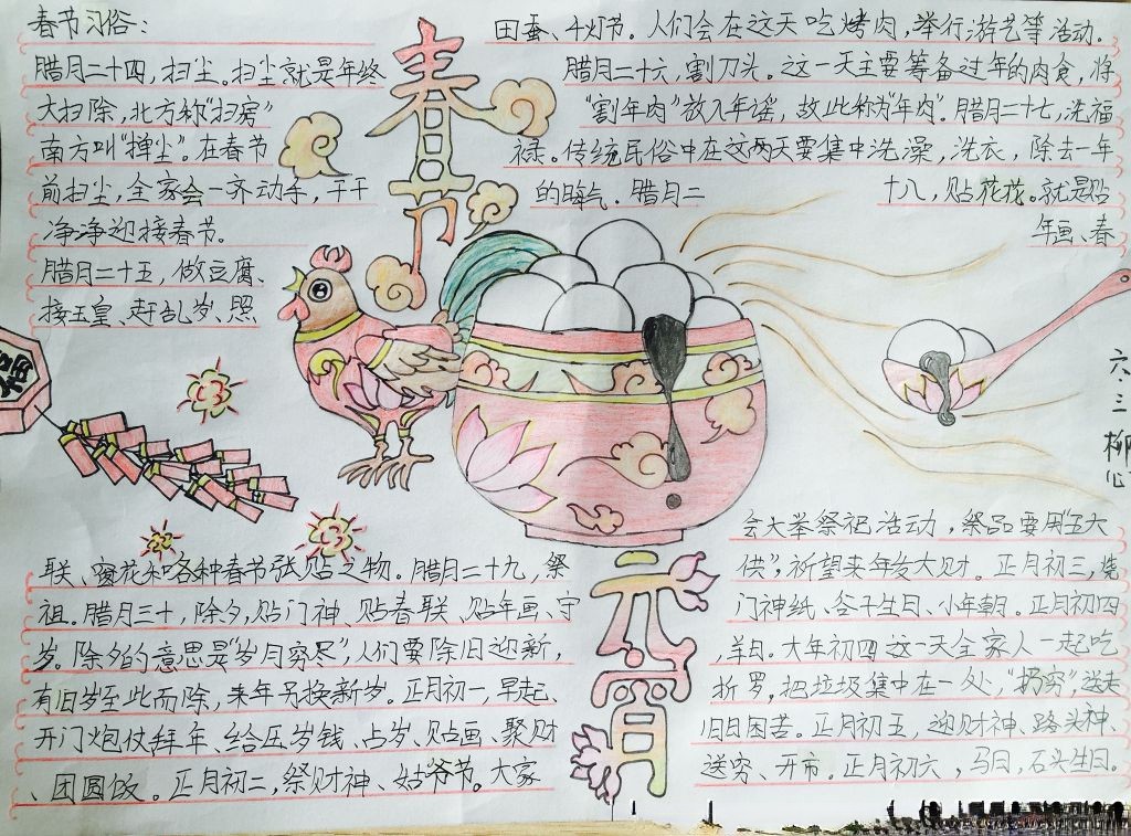 关于春节的手抄报2022