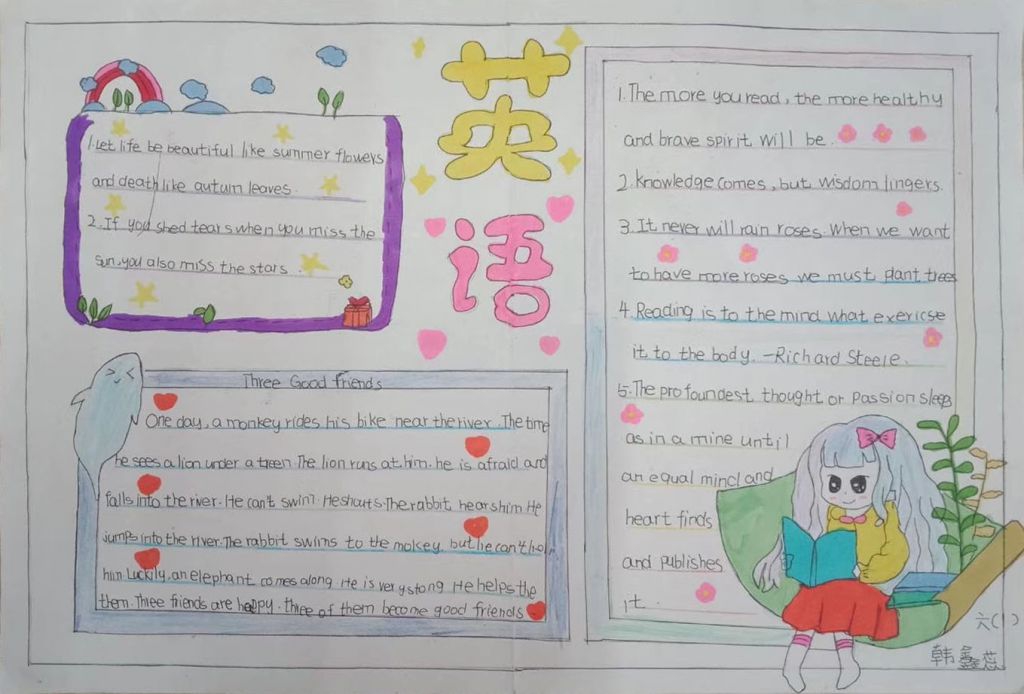 欢庆2022春节英语手抄报，Chinese new year！