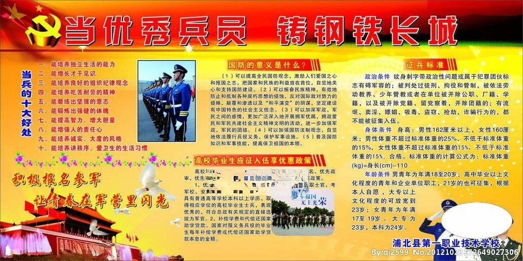 征兵工作宣传板报