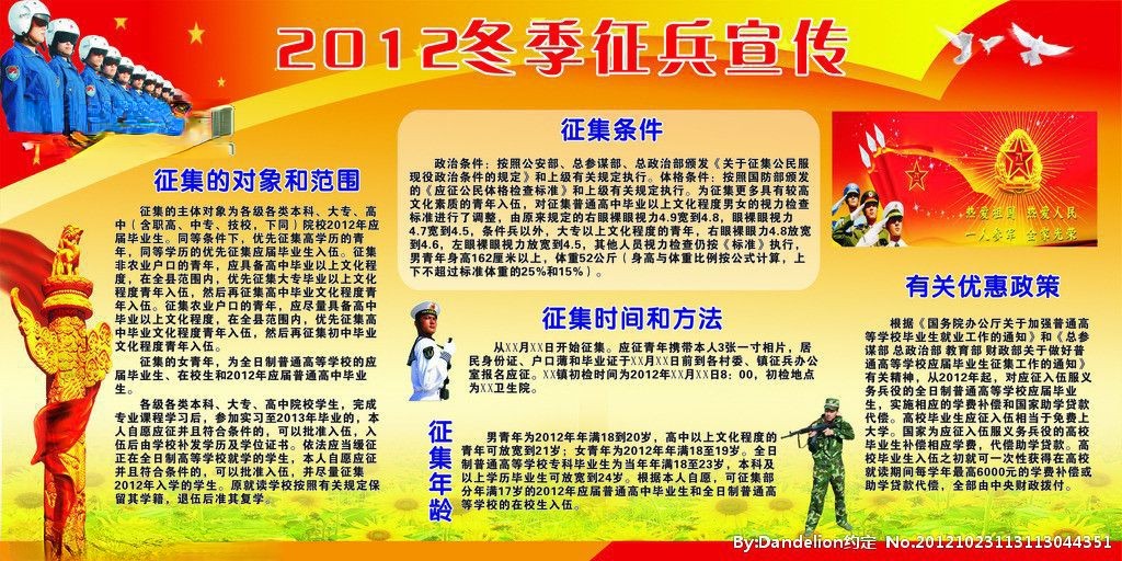 征兵工作宣传板报
