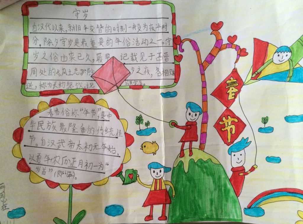 小学低年级春节手抄报一箩筐