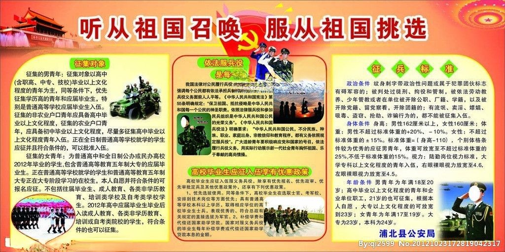 征兵工作宣传板报