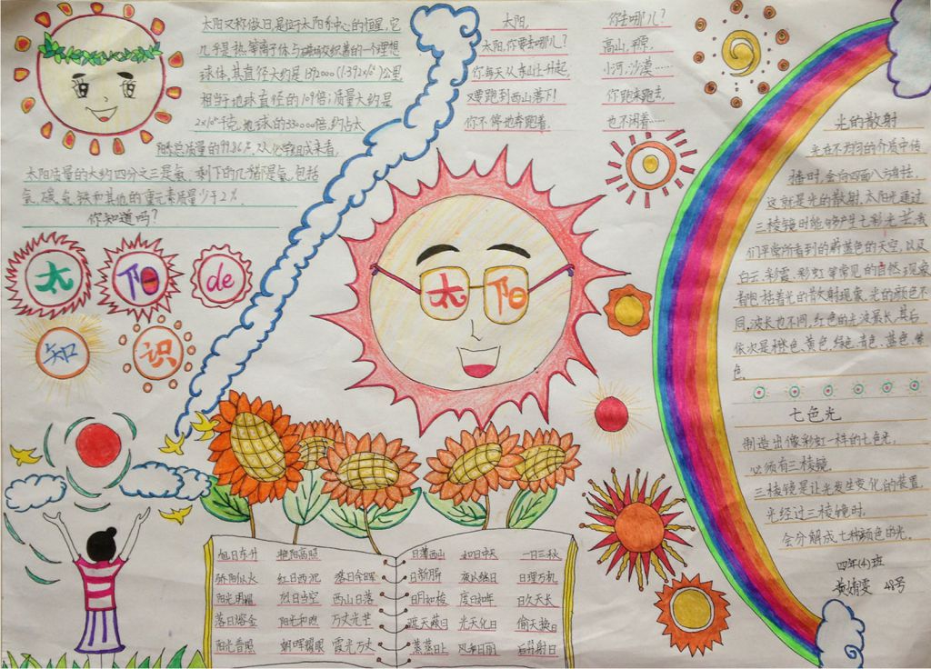 太阳主题手抄报图片 太阳主题手抄报图片