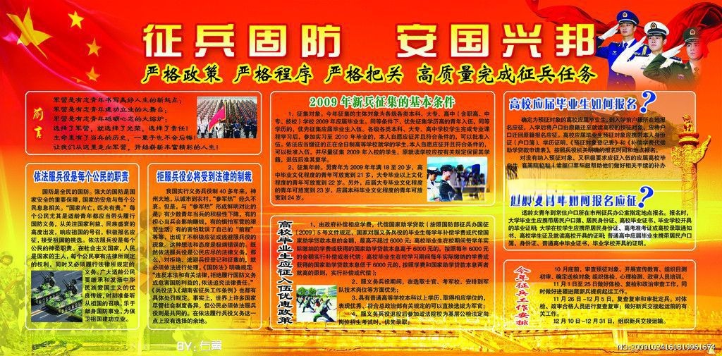 征兵工作宣传板报