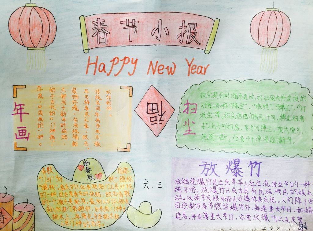 关于春节的手抄报2022