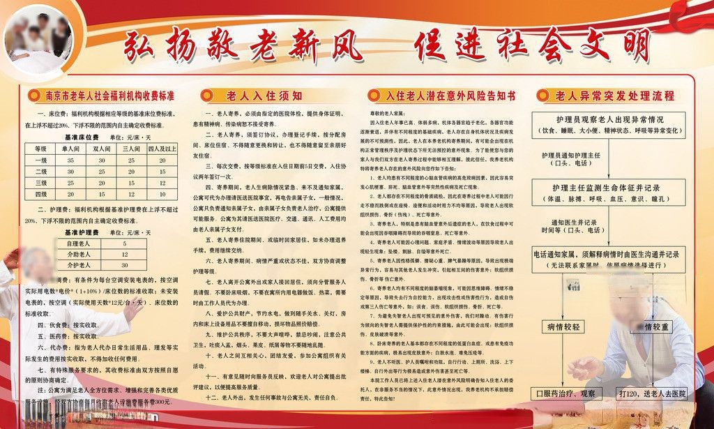 敬老院板报图片
