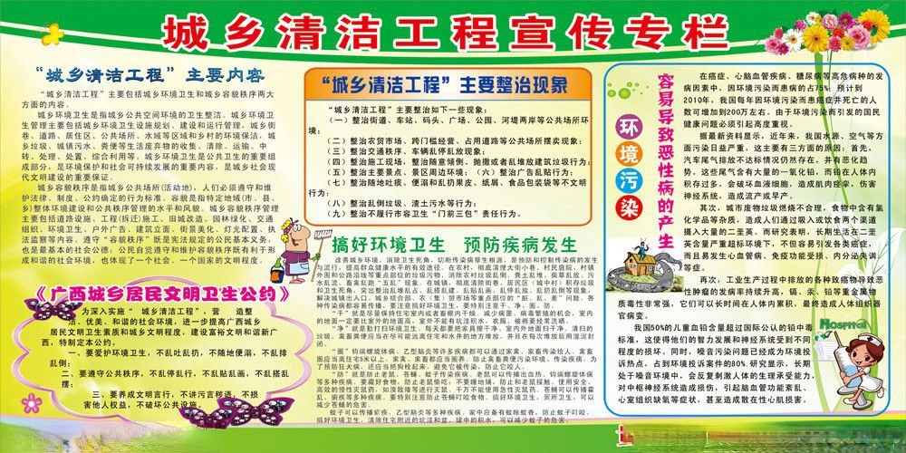 城乡清洁工程板报图片
