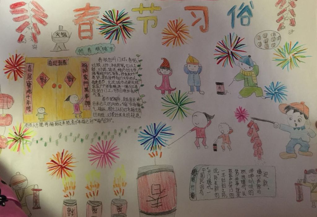 小学低年级春节手抄报一箩筐