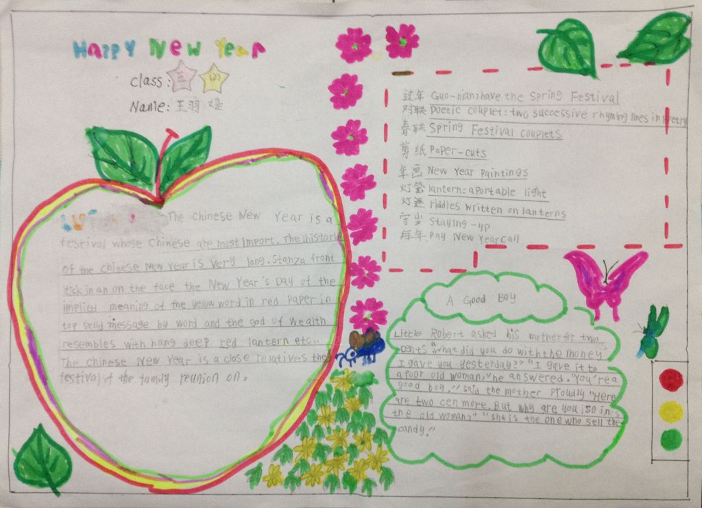 年年有余英语手抄报 年年有余英语手抄报