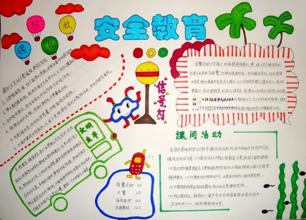 遇险自救手抄报图片