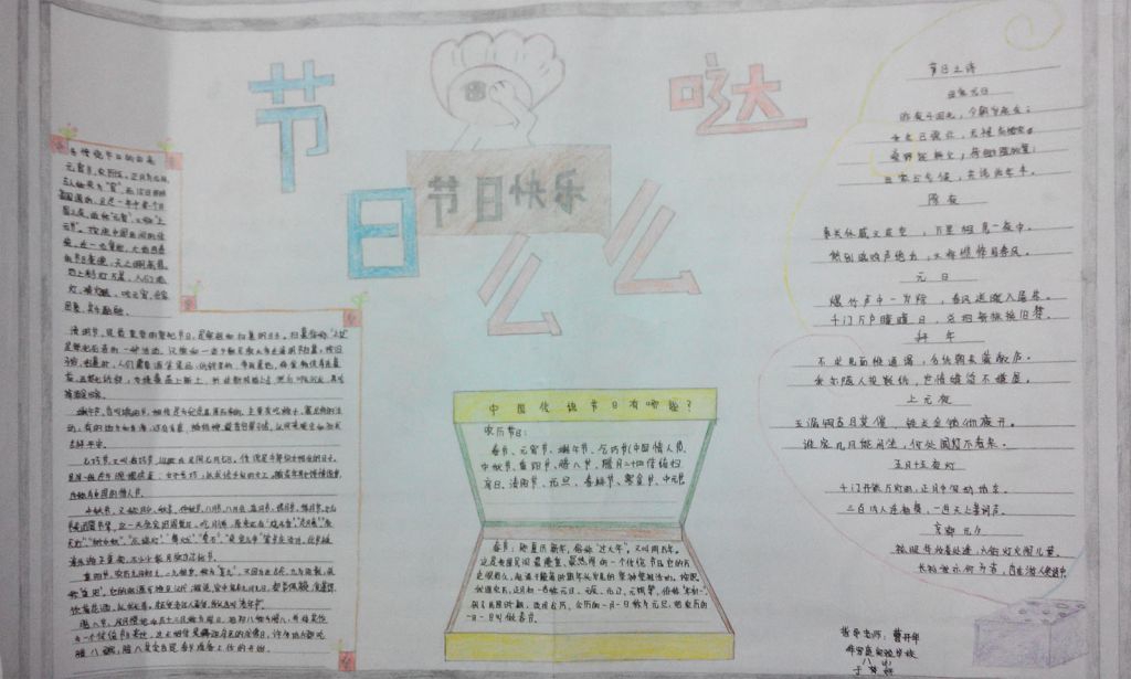 开开心心过大年手抄报