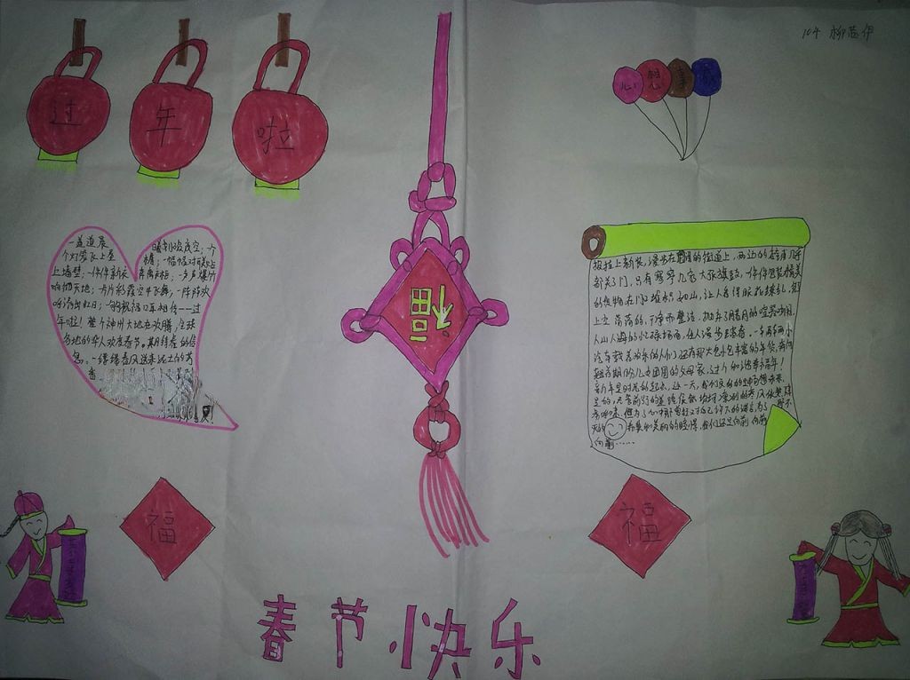 春节年俗手抄报大全