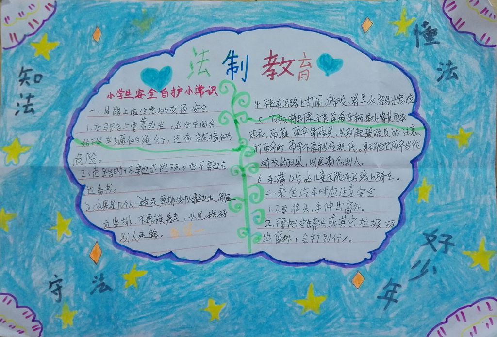 学法知法珍爱生命手抄报 学法知法珍爱生命手抄报