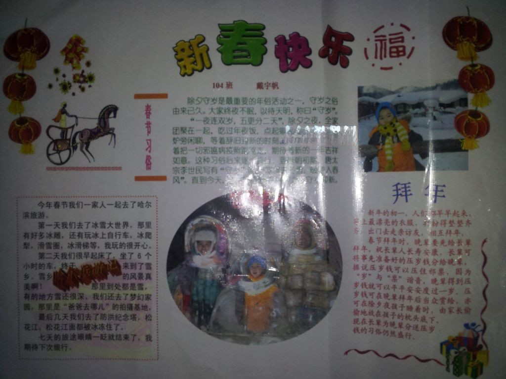 春节年俗手抄报大全