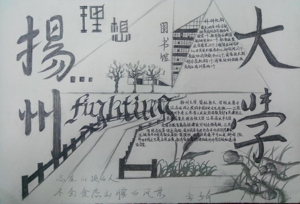 我的理想大学手抄报之扬州大学