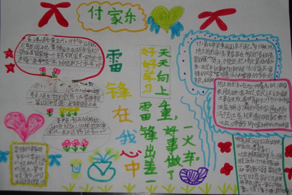 关于雷锋手抄报图片大全